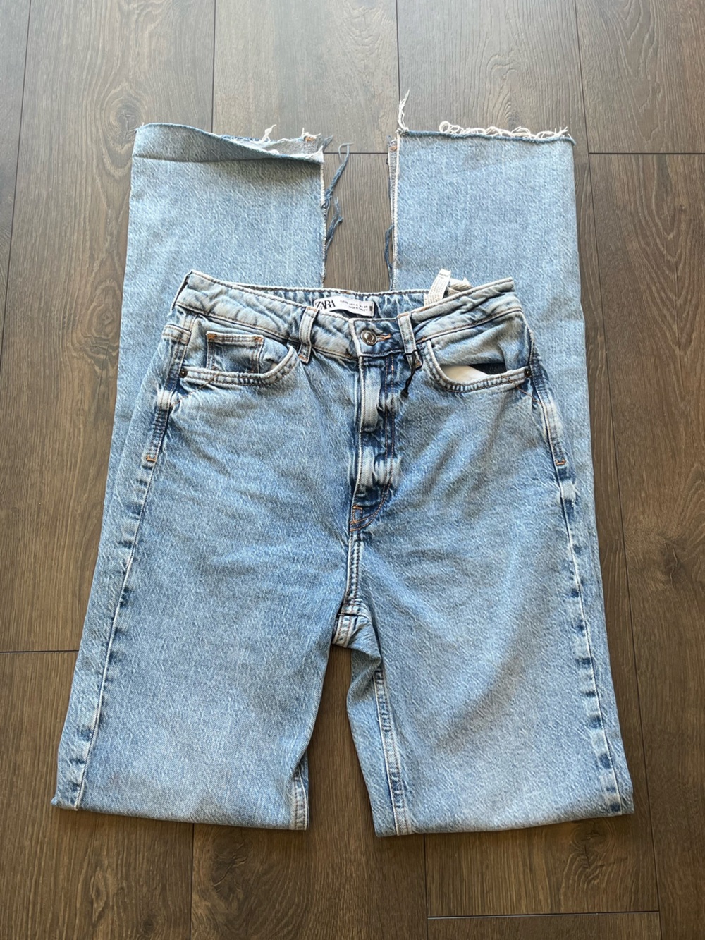 Zara Light Wash Straight Leg Jeans